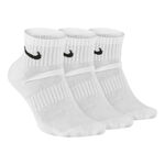 Nike Kläder Nike Everyday Cush Ankle Sportstrumpor 3-pack-Vit,Svart