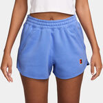 Nike Kläder Nike Court Heritage Fleece Mid Rise Shorts Damer-Blå