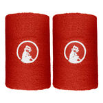 Quiet Please Tenniskl&auml;der Quiet Please Long Svettband - 2-pack Unisex-r&ouml;d, vit