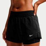 Nike Shorts Nike Dri-Fit One Mid Rise 2in1 3in Sport-beh&aring; Damer-svart, vit