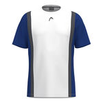HEAD Kläder HEAD Club 25 Tech T-shirt Herrar-Vit,Mörkblå