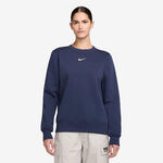 Nike Kl&auml;der Nike Phoenix Fleece Crew Tr&ouml;ja Damer-M&ouml;rkbl&aring;,Creme