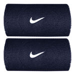 Nike Kläder Nike Swoosh Classic Doublewide Svettband Unisex - mörkblå, vit