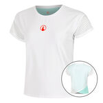 Quiet Please Kläder Quiet Please Wild Cross T-shirt Damer-Vit,Turkos
