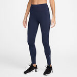 Nike Kl&auml;der Nike Dri-FIT One High Rise Tights Damer - m&ouml;rkbl&aring;, vit