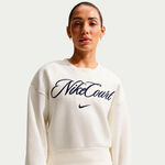 Nike Tr&ouml;ja Nike Court Fleece Crew Tr&ouml;ja Damer-creme, m&ouml;rkbl&aring;