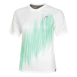 HEAD Kläder HEAD Performance T-shirt Damer-Vit,Turkos