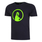 Quiet Please Kläder Quiet Please Wild Trainings T-shirt Herrar-Mörkblå,Neongrön