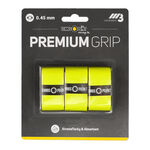 Tennis-Point Överlindor Tennis-Point Premium Grip 3-pack-Gul