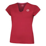 BIDI BADU Kläder BIDI BADU Bubble V-Neck T-shirt Damer-Röd