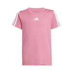 adidas Kläder adidas Training Essentials 3 Stripes T-shirt Barn - rosa, vit