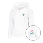 Quiet Please Kläder Quiet Please Create Flower Zip Sweat-jacka Damer-Vit,Flerfärgad