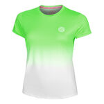 BIDI BADU Kläder BIDI BADU Crew Gradiant T-shirt Damer-Neongrön,Vit