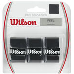 Wilson Överlindor Wilson  Pro Overgrip Sensation 3-pack - svart