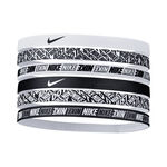 Nike Kläder Nike Printed Hårband 6-pack-Vit,Svart