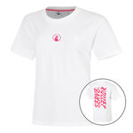 Quiet Please Kläder Quiet Please Create Wavy Boyfriend T-shirt Damer-Vit,Pink