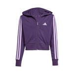 adidas Kläder adidas 3Stripes Full-Zip Crop Träningsjacka Flickor - lila, syrén