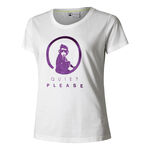 Quiet Please Kläder Quiet Please Baseline Glitter T-shirt Damer-Vit