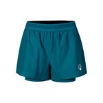 Quiet Please Kläder Quiet Please Create Rematch 2in1 Shorts Damer-Petrol,Vit