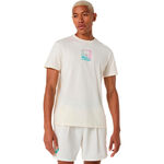 ASICS Tenniskl&auml;der ASICS Court Core Graphic T-shirt Herrar-creme, flerf&auml;rgad