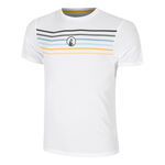 Quiet Please Kläder Quiet Please Endlessly Trainings Stripe T-shirt Herrar-Vit,Flerfärgad