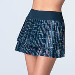 Lucky in Love Kläder Lucky in Love Lovin' Boucle Pleated Kjol Damer - mörkblå, flerfärgad
