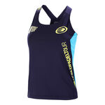 Bullpadel Kläder Bullpadel T-Shirt Linne Damer - mörkblå, gul