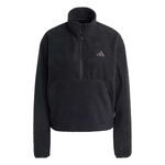 adidas Kläder adidas Fleece Half-Zip Tröja Damer-svart