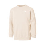 Nike Kläder Nike Club Fleece Oversized Crew Tröja Flickor-Beige,Vit