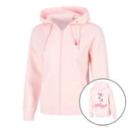 Quiet Please Kläder Quiet Please Endlessly Flower Zip Sweat-jacka Damer-Rosa,Flerfärgad