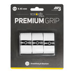 Tennis-Point Överlindor Tennis-Point Premium Grip 3-pack-Vit