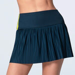 Lucky in Love Kläder Lucky in Love Racer Rib Pleated Kjol Damer - mörkblå, gul