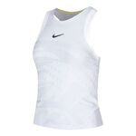 Nike Kläder Nike Court Dri-Fit Slam Linne Damer-Ljusgrå,Vit