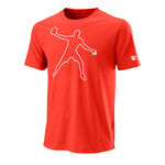 Wilson Kläder Wilson Bela Tech II T-shirt Herrar-Orange,Vit