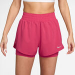Nike Kl&auml;der Nike Dri-Fit One Mid Rise 2in1 3in Shorts Damer - berry, silver