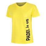 Padel-Point Kläder Padel-Point Padel Is Us T-shirt Damer-Gul,Svart
