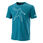 Wilson Kläder Wilson Bela Tech II T-shirt Herrar-Blå,Vit