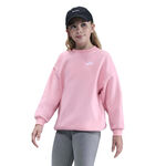 Nike Kl&auml;der Nike Club Fleece Oversized Crew Tr&ouml;ja Flickor-Rosa