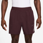 Nike Kl&auml;der Nike Sinner Court Dri-FIT Advantage 6in Shorts Herrar - m&ouml;rkr&ouml;d, vit