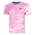 Nike Kläder Nike Court Dri-Fit Advantage Print T-shirt Herrar-Pink,Rosa