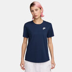 Nike Kläder Nike Club T-shirt Damer-Mörkblå